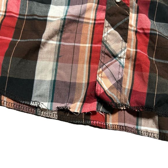 Vintage Wrangler Shirt 18-35 X Long Tails Pearl Snap Cowboy Cut Western‎ Plaid - Picture 7 of 7